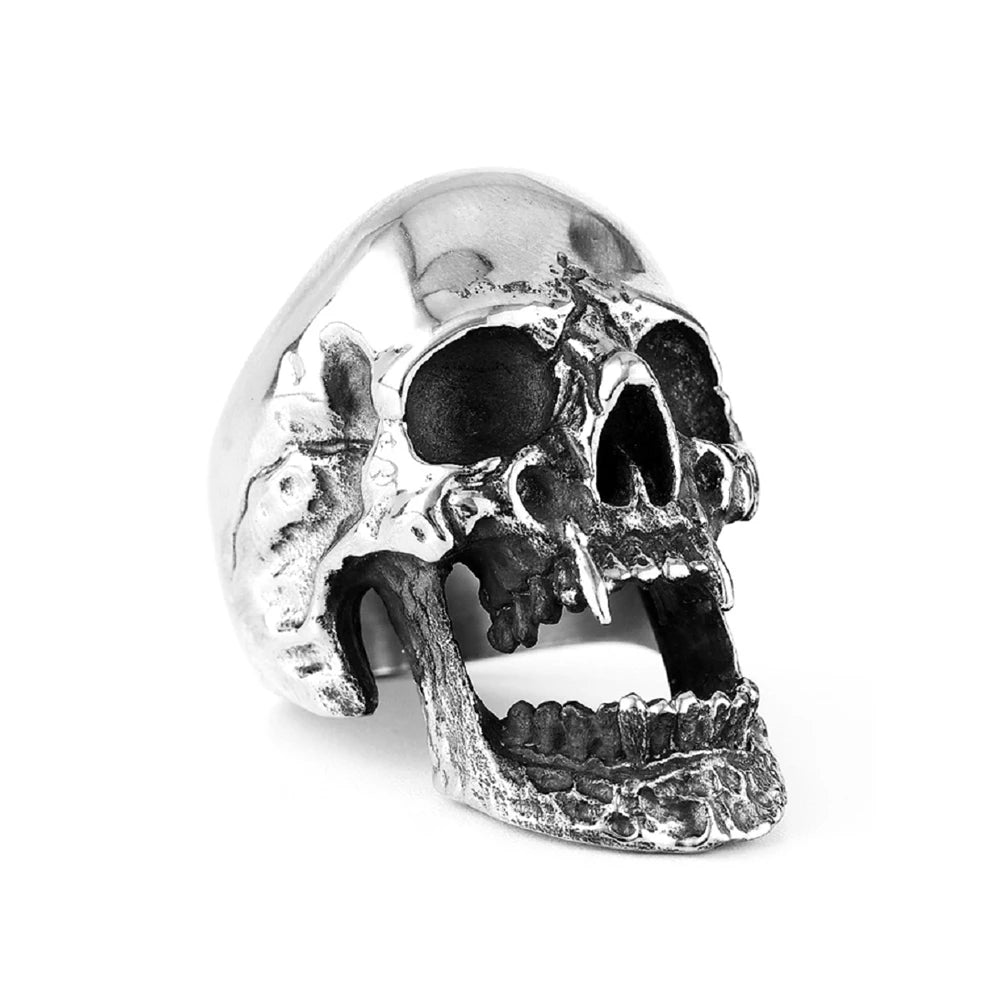 Gothic Vampire Skull Rings Polished