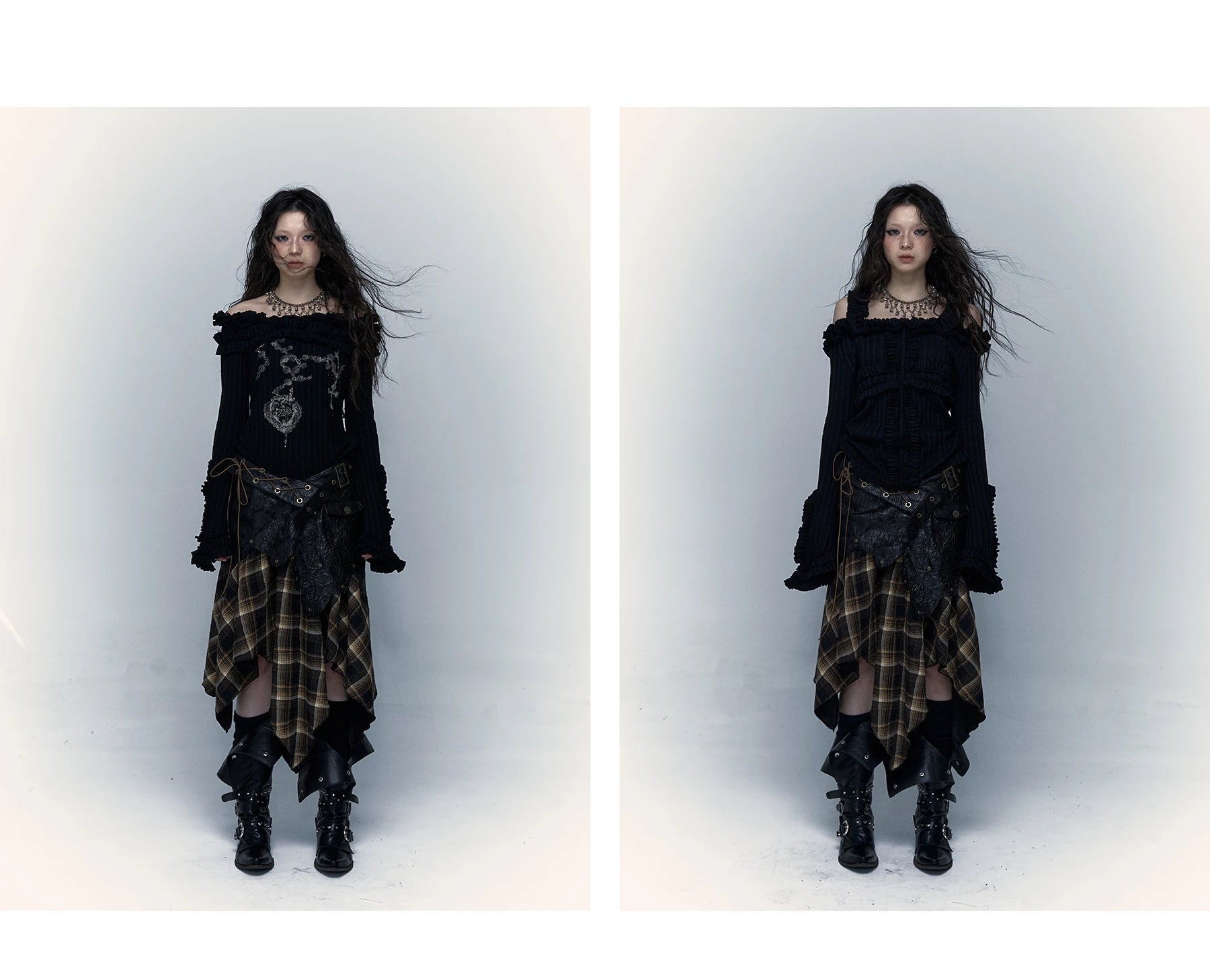 Dark grunge gothic Knitted Top