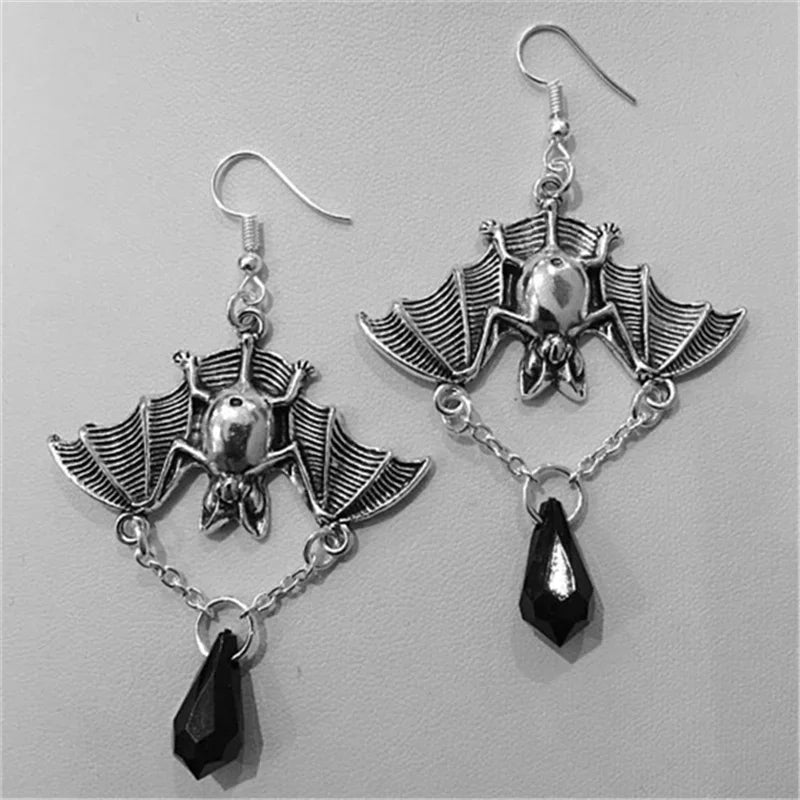Gothic Vampire Bat Earrings for Women Men Night Bat Ghost Festival Punk Rock Hip Hop Earring Party Gift Jewelry