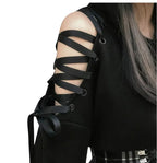 Women's Clothes Solid Color Gothic Hoddies Women's Sweatshirt Hollow Out Long Sleeve Hodded Casual Pullover Summer Autumn Y2k