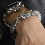 Handmade Retro Bracelet Men's High-end Sense Personality Medusa Rattlesnake Hip-hop Domineering  Series Jewelry