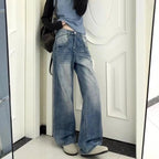 Black Gothic Punk Multi-Pocket Zipper Black Jeans Men And Women Y2K American Baggy Fashion Vintage Casual Loose Wide-Leg Jeans