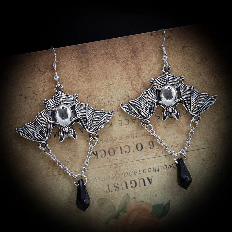 Gothic Vampire Bat Earrings for Women Men Night Bat Ghost Festival Punk Rock Hip Hop Earring Party Gift Jewelry