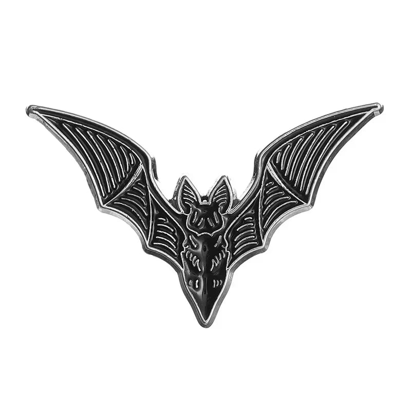 Halloween Animal Bat Brooches Punk Style Vintage Personalised Gift Badge Lovers Clothes Bag Decoration Accessories Pins